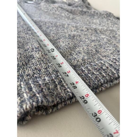 Loft Women’s Size L Blue Cable Knit V Neck Sweater - Picture 4 of 6